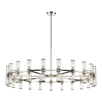 Revolve 42 Light Chandelier in Clear Glass/Polished Nickel (452|CH309042PNCG)