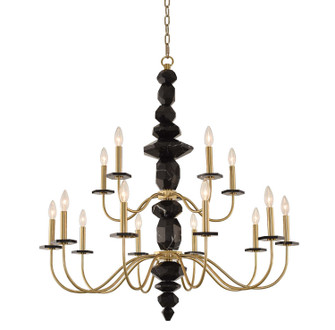 Piedra 15 Light Chandelier in Brushed Brass (238|031552-039)