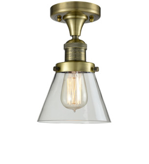 Franklin Restoration One Light Semi-Flush Mount in Antique Brass (405|517-1CH-AB-G62)