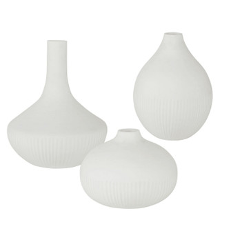 Apothecary Vases, Set/3 in Satin White (52|18072)