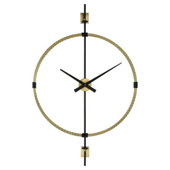 Time Flies Wall Clock in Brushed Brass With Satin Black (52|06106)