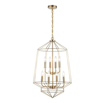 Journey Eight Light Chandelier in Antique Gold (110|11488 AG)