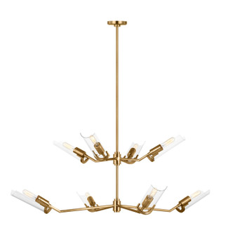 Large Solid Brass 18 Light Chandelier – KLM Luxury Consignment