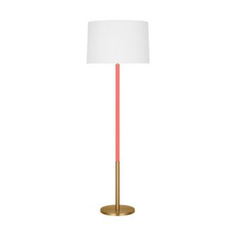 Monroe One Light Floor Lamp in Burnished Brass (454|KST1051BBSCRL1)