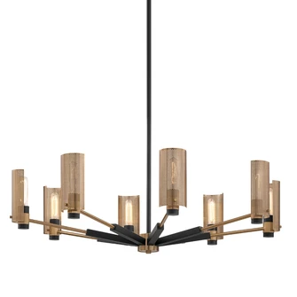 Pilsen Eight Light Chandelier in Soft Off Black (67|F6878-SFB/PBR)