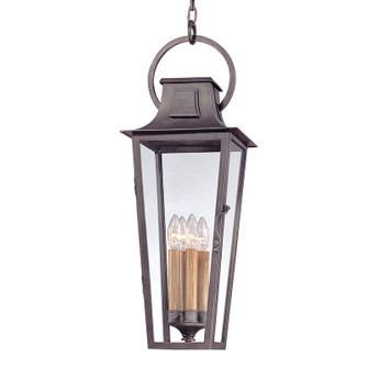 Parisian Square Four Light Hanging Lantern in Aged Pewter (67|F2967-APW)