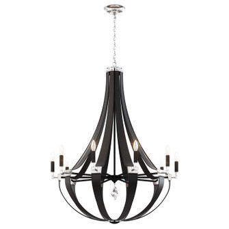 Crystal Empire Ten Light Chandelier in Grizzly Black (53|CY1010N-LB1R)