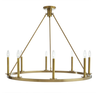 Martin Eight Light Chandelier in Aged Brass (185|6526-AG-NG)