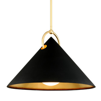 Charm One Light Pendant in Gold Leaf (68|289-43-GL/SBK)