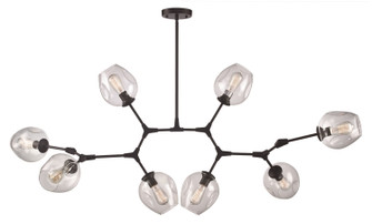 Eight Light Chandelier in Black (110|PND-2093 BK)