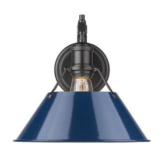 Orwell One Light Wall Sconce in Matte Black (62|3306-1W BLK-NVY)