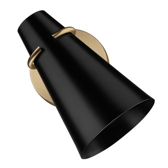 Reeva One Light Wall Sconce in Modern Brass (62|2122-1W MBS-BLK)