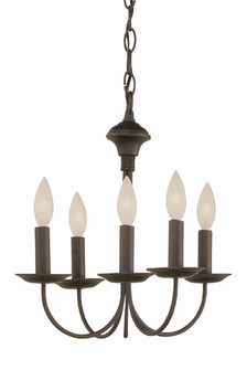 Candle Five Light Chandelier in Rubbed Oil Bronze (110|9015 ROB)