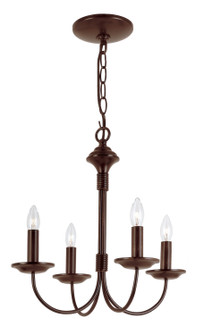 Candle Four Light Chandelier in Rubbed Oil Bronze (110|9014 ROB)