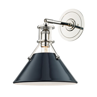Painted No.2 One Light Wall Sconce in Polished Nickel/Darkest Blue (70|MDS350-PN/DBL)