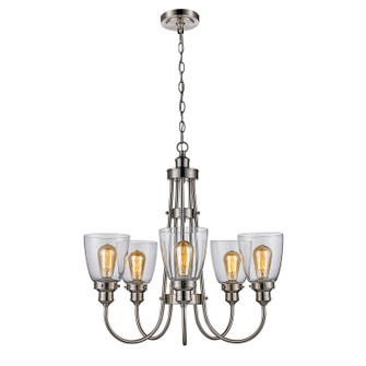 Jennifer Five Light Chandelier in Brushed Nickel (110|70837 BN)