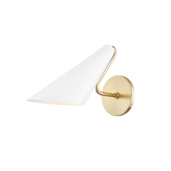 Talia One Light Wall Sconce in Aged Brass/Dove Gray Combo (428|H399101-AGB/DG)