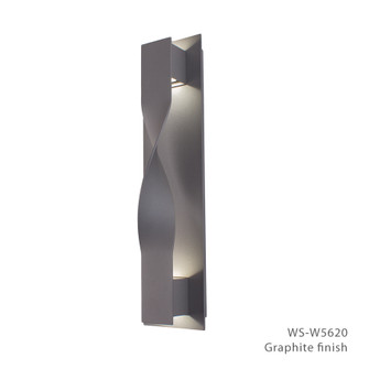 Twist LED Outdoor Wall Sconce in Graphite (281|WS-W5620-GH)