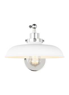 Wellfleet One Light Wall Sconce in Matte White and Polished Nickel (454|CW1141MWTPN)