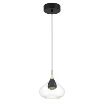 Arabesque LED Mini Pendant in Coal And Brushed Gold (42|P5460-884-L)
