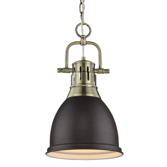 Duncan One Light Pendant in Aged Brass (62|3602-S AB-RBZ)