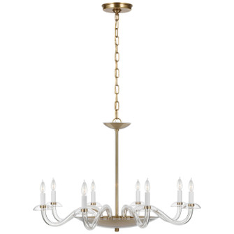 Brigitte LED Chandelier in Clear Glass and Hand-Rubbed Antique Brass (268|PCD 5020CG/HAB)