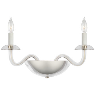 Brigitte LED Wall Sconce in Clear Glass and Polished Nickel (268|PCD 2020CG/PN)