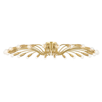 Barney 24 Light Semi Flush Mount in Aged Brass (70|5949-AGB)