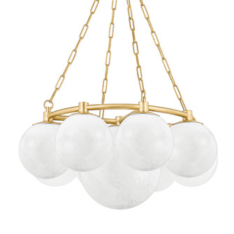 Thornwood Nine Light Chandelier in Aged Brass (70|5229-AGB)