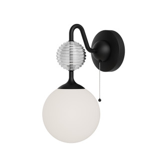 Celia One Light Wall Sconce in Matte Black/Opal Glass (452|WV415306MBOP)