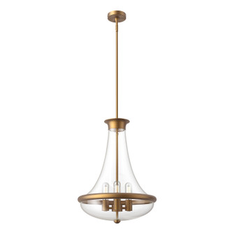 Marcel Four Light Pendant in Aged Gold (452|PD464018AG)