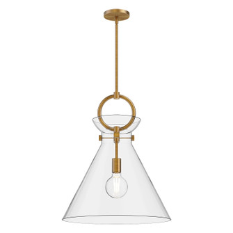 Emerson One Light Pendant in Aged Gold/Clear (452|PD412518AGCL)