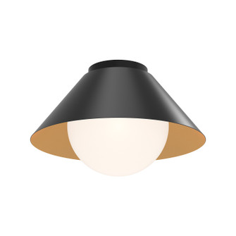 Remy One Light Flush Mount in Matte Black/Opal Glass (452|FM485214MBOP)