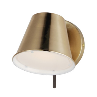 Carlo LED Wall Sconce in Dark Bronze, Leather, Heritage Brass (16|25171DBZHR)