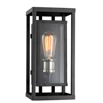 Showcase One Light Wall Lantern in Black/Brushed Nickel Cup (110|50221 BK)