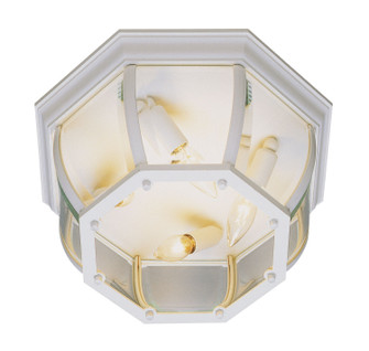 Angelus Four Light Flushmount Lantern in White (110|4907 WH)