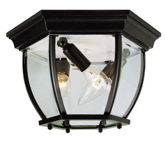 Angelus Three Light Flushmount Lantern in Black (110|4906 BK)