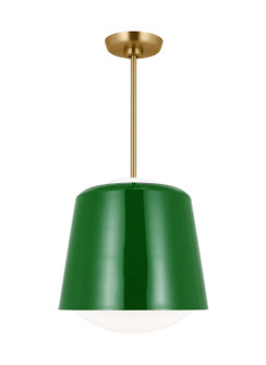 Draper One Light Pendant in Green (454|KSP1141GRN)