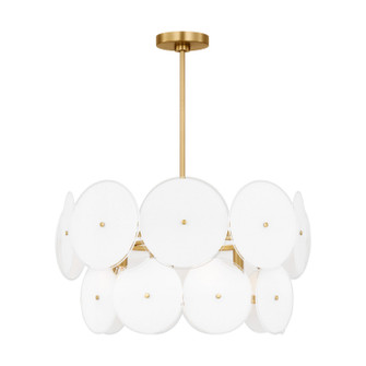 Emery Six Light Chandelier in Burnished Brass (454|KSC1106BBS)