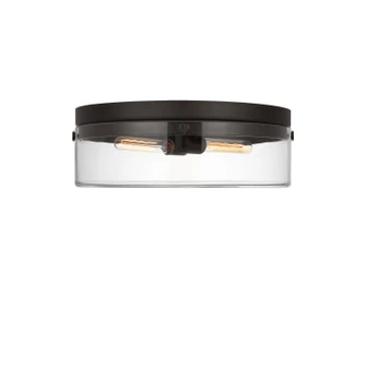 Garrett Two Light Flush Mount in Aged Iron (454|CF1032AI)