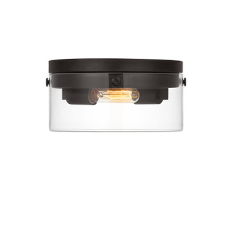 Garrett Two Light Flush Mount in Aged Iron (454|CF1002AI)
