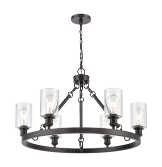 Ballston Six Light Chandelier in Matte Black (405|830-BK-G804)