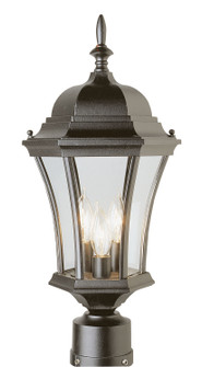 Burlington Three Light Postmount Lantern in Black (110|4504 BK)