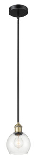 Edison One Light Mini Pendant in Black Antique Brass (405|616-1S-BAB-G122-6)