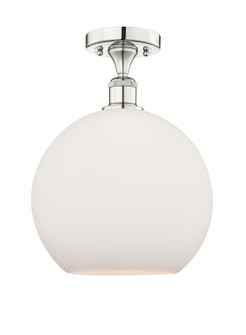 Edison One Light Semi-Flush Mount in Polished Nickel (405|616-1F-PN-G121-12)