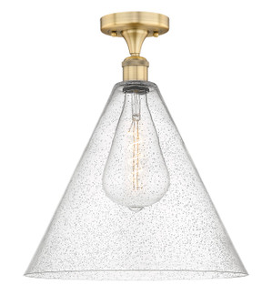 Edison One Light Semi-Flush Mount in Brushed Brass (405|616-1F-BB-GBC-164)