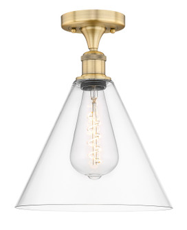 Edison One Light Semi-Flush Mount in Brushed Brass (405|616-1F-BB-GBC-122)