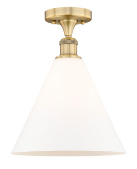 Edison One Light Semi-Flush Mount in Brushed Brass (405|616-1F-BB-GBC-121)
