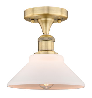 Edison One Light Semi-Flush Mount in Brushed Brass (405|616-1F-BB-G131)