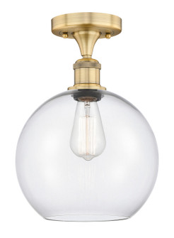 Edison One Light Semi-Flush Mount in Brushed Brass (405|616-1F-BB-G122-10)